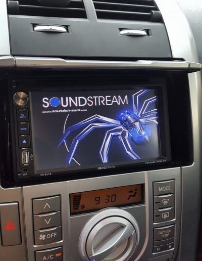 New Soundstream car stereo installation.